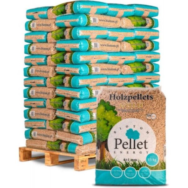 PELLETS BIOTOM – 100% résineux avec certification EN+ A1 – 16 sacs de 15kg